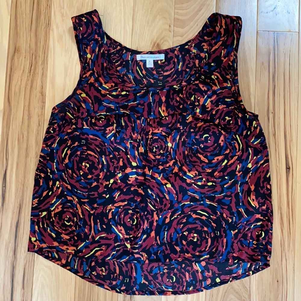 Lucca Couture Crop Silk Tank